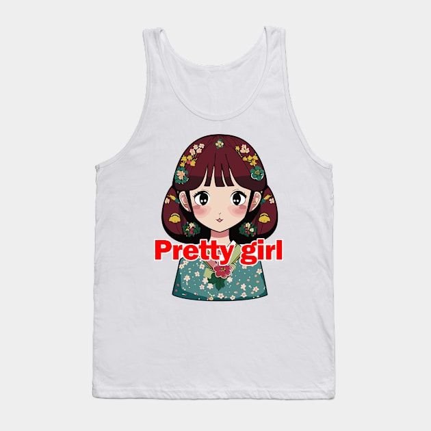 Pretty girl Tank Top by CRAZYMAN